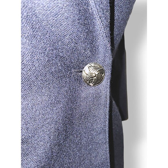 Vintage Giorgio Sant Angelo Size 6 Dark Academ 100% Wool Blazer Jacket Navy Blue - Picture 4 of 7